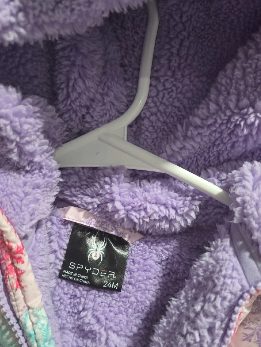 Spyder Toddler Fuzzy Hooded Snow Suit in Light Purple